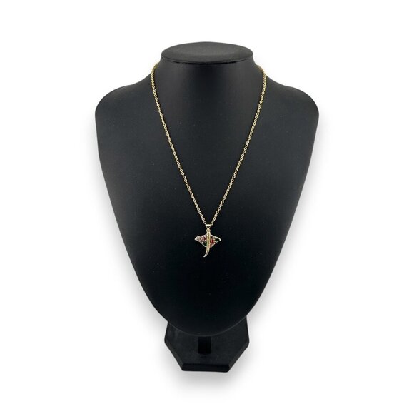 18KT Gold Filled Manta Ray Necklace - Picture 9 of 16